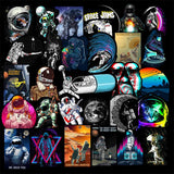 50 Pcs Outer Space Stickers for Laptop Car Motorcycle Skateboard Fridge Luggage Backpack Phone Bike Decal Cool Creative Stickers