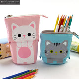 Flexible Fabric Quality Big Cat Pencil Case for School Stationary