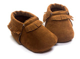 PU Suede Leather Newborn Baby Moccasins Shoes Soft Soled Non-slip Crib First Walker