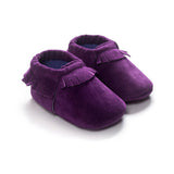 PU Suede Leather Newborn Baby Moccasins Shoes Soft Soled Non-slip Crib First Walker