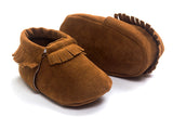 PU Suede Leather Newborn Baby Moccasins Shoes Soft Soled Non-slip Crib First Walker
