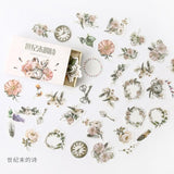 40pcs/lot Old Times Vintage Floral Stickers Set Scrapbooking Stickers For Bullet Journal Planner Diy Crafts Scrapbooking