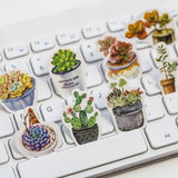 50PCS/box New Cute Succulent Plants Diary Paper Lable Sealing Stickers Crafts And Scrapbooking Decorative Lifelog DIY Stationery