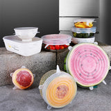 6pcs Silicone Cover Stretch Lids Reusable Airtight Food Wrap Covers Keeping Fresh Cover Kitchen Cooking Cookware Tool