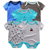 Baby Rompers 5-pack infantil Jumpsuit Boy&girls clothes Summer High quality Striped newborn ropa bebe Clothing Costume
