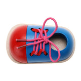 Montessori Learning Educational Toys For Children Wooden Toys Lacing Shoes Creative Puzzle Games Wooden Puzzles Popular Toy