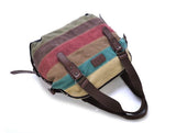 SMOOZA Canvas Totes Bag Striped Womens Handbag Patchwork rainbow Shoulder Bag Fashion Female Casual  Crossbody bag Sac a Main