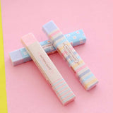 Cute Mini Stripe Flower Rubber Erasers Kawaii School Office Correction Pencil Erasers For Kids Gift Creative Korean Stationery