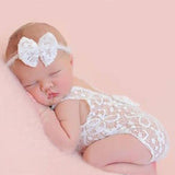Baby Girls Lace Ruffled Romper Toddler Infant Jumpsuit Cake Smash Outfit Baby 1st Birthday Outfit Photo Props infant photo shoot