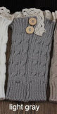 Fashion Double Button Cable Knitted Boot Cuff Short Leg Warmer  Womens Boot Socks Knitted Lace Trim Fashion Boots Accessories