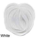 Similler White Black Brown Gold Fake Fringe Clip In Blunt Bangs Synthetic Hair Extensions With High Temperature Fiber