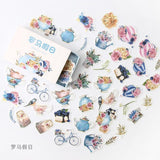 40pcs/lot Old Times Vintage Floral Stickers Set Scrapbooking Stickers For Bullet Journal Planner Diy Crafts Scrapbooking