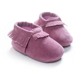 PU Suede Leather Newborn Baby Moccasins Shoes Soft Soled Non-slip Crib First Walker