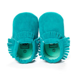 PU Suede Leather Newborn Baby Moccasins Shoes Soft Soled Non-slip Crib First Walker