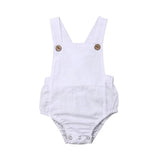 11 Color Newborn Infant Baby Boy Girl Bodysuit Summer Button Jumpsuit Striped Casual Sleeveless Backless Solid Outfits Clothes