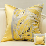 Avigers Yellow Cushion Covers Square Striped Patchwork Jacquard Pillow Cases Home Decorative for Car Sofa Bedroom