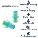 1 Pair Silicone Noise Cancelling Hearing Protection Earplugs For Concerts Musician Motorcycles Reusable Silicone Ear plugs - shopwishi 