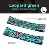 Printed Leopard Hip Resistance Bands Booty Leg Exercise Elastic Bands