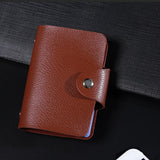 New PU Leather Function 24 Bits Card Case Business Card Holder Men Women Credit Passport Card Bag ID Passport Card Wallet H088