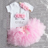 Baby Girl First Birthday Outfit Ensemble One Year Little Girl Dress Clothing Baby Child Summer Clothes Infant Christening Suits