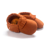 PU Suede Leather Newborn Baby Moccasins Shoes Soft Soled Non-slip Crib First Walker