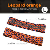 Printed Leopard Hip Resistance Bands Booty Leg Exercise Elastic Bands