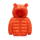 Cute 1- 5y baby girls jacket kids boys Light down coats with ear hoodie spring girl clothes infant children's clothing  for boys