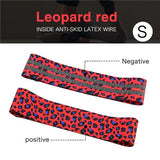 Printed Leopard Hip Resistance Bands Booty Leg Exercise Elastic Bands