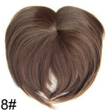 Similler White Black Brown Gold Fake Fringe Clip In Blunt Bangs Synthetic Hair Extensions With High Temperature Fiber