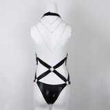 Choker Harness Body Bust Chest Bra, Open Bust Lingerie Restraint Strap Clubwear Halloween Costume Lingerie Outfits For Sex