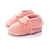 PU Suede Leather Newborn Baby Moccasins Shoes Soft Soled Non-slip Crib First Walker