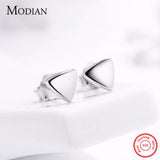 Modian New 6 Style Real 925 Sterling Silver Stars Moon Exquisite Fashion Simple Stud Earrings For Women Triangle Jewelry Brincos