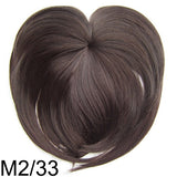 Similler White Black Brown Gold Fake Fringe Clip In Blunt Bangs Synthetic Hair Extensions With High Temperature Fiber