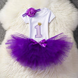 Baby Girl First Birthday Outfit Ensemble One Year Little Girl Dress Clothing Baby Child Summer Clothes Infant Christening Suits
