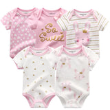 Baby Rompers 5-pack infantil Jumpsuit Boy&girls clothes Summer High quality Striped newborn ropa bebe Clothing Costume
