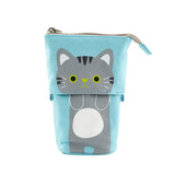 Flexible Fabric Quality Big Cat Pencil Case for School Stationary