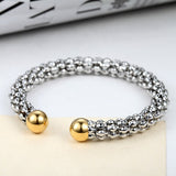High Quality Hollow bracelet Shape Stainless Steel Gold Colour Cuff Bangles Fashion Love Bracelets For Women Jewelry Wholesale