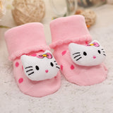 Baby Socks Floor Non-slip Cotton Cartoon Doll socks with bells Baby Girls Boys Soft  Cute Boots