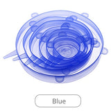 6pcs Silicone Cover Stretch Lids Reusable Airtight Food Wrap Covers Keeping Fresh Cover Kitchen Cooking Cookware Tool