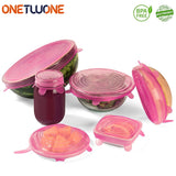6pcs Silicone Cover Stretch Lids Reusable Airtight Food Wrap Covers Keeping Fresh Cover Kitchen Cooking Cookware Tool
