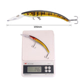 New 1 PCS 15.5cm / 16.3g Wobbler Fishing Lure Big Crank Bait Minnow Bass Trolling Artificial Bait Pike Carp Lures Fishing