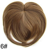 Similler White Black Brown Gold Fake Fringe Clip In Blunt Bangs Synthetic Hair Extensions With High Temperature Fiber
