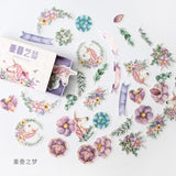 40pcs/lot Old Times Vintage Floral Stickers Set Scrapbooking Stickers For Bullet Journal Planner Diy Crafts Scrapbooking