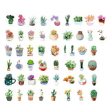 50PCS/box New Cute Succulent Plants Diary Paper Lable Sealing Stickers Crafts And Scrapbooking Decorative Lifelog DIY Stationery