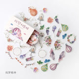 40pcs/lot Old Times Vintage Floral Stickers Set Scrapbooking Stickers For Bullet Journal Planner Diy Crafts Scrapbooking
