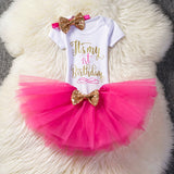 Baby Girl First Birthday Outfit Ensemble One Year Little Girl Dress Clothing Baby Child Summer Clothes Infant Christening Suits