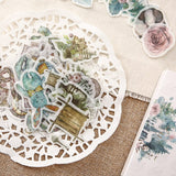 40pcs/lot Old Times Vintage Floral Stickers Set Scrapbooking Stickers For Bullet Journal Planner Diy Crafts Scrapbooking