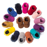 PU Suede Leather Newborn Baby Moccasins Shoes Soft Soled Non-slip Crib First Walker