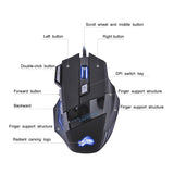 VODOOL Wired Gaming Mouse 7 Buttons 5500 DPI LED Optical Computer Mouse Gamer Mice For PC Laptop Notebook USB Cable Game Mouse