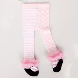 Lovely Spring Baby Tights Cotton Cute Lace Bows Baby Girl Tights Clothes Winter Newborn 0-24M Girls Pantyhose Menina Collant